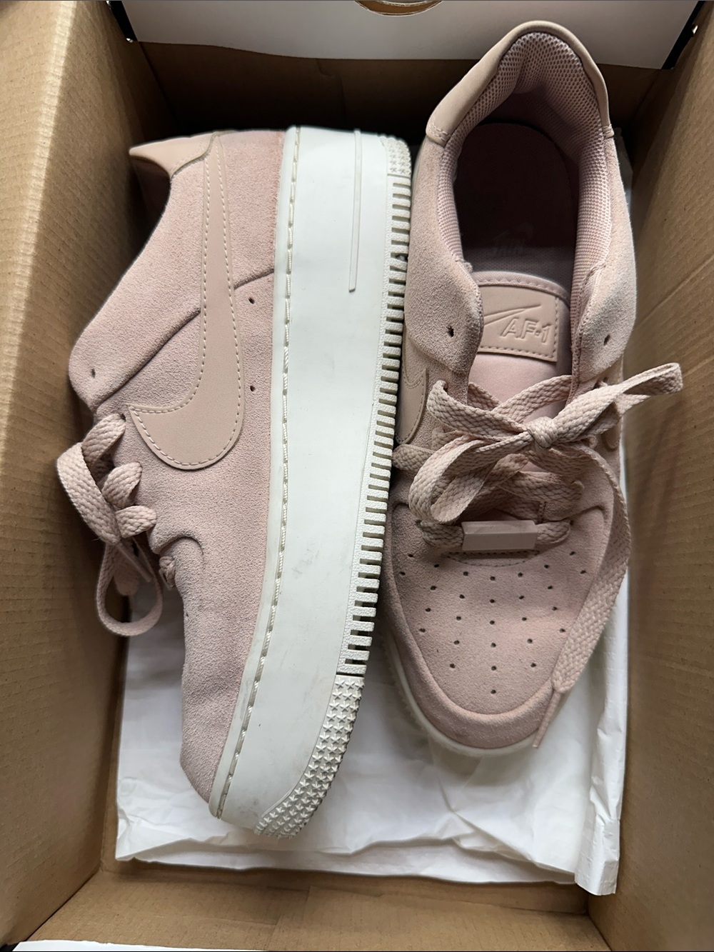 Nike Women’s Platform Suede Sneakers - Blush Pink